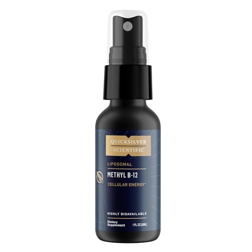 Quicksilver Scientific Methyl B12-1000mcg Vitamin B12 as Methylcobalamin - with Nano Technology for Superior Absorption - Supportive Energy Supplement (30ml / 90 Servings)