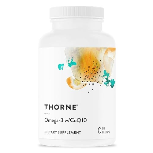 THORNE - Omega-3 with CoQ10 - Omega-3 Fatty Acids Supplement with CoQ10 - EPA and DHA - 90 Gelcaps