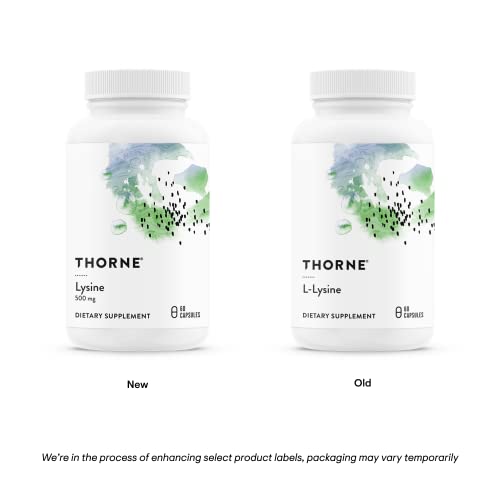 THORNE - Lysine - Essential Amino Acid for Skin Health, Energy Production, and Immune Function* - 500 mg - 60 Capsules