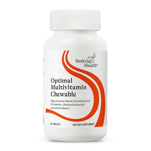 Seeking Health Optimal Multivitamin Chewable, Active B Vitamins with B12 and L-5-MTHF, Daily Vitamin for Men and Women, Wellness and Immune Support, Vegetarian (60 Tablets)*