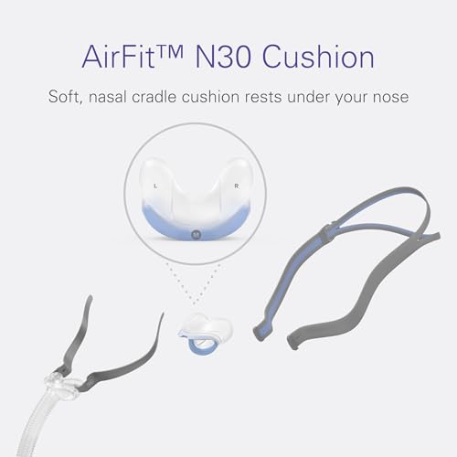 ResMed AirFit N30 Cushion - Nasal CPAP Mask Cushion Replacement - Soft Silicone - Medical CPAP Supplies & Accessories - Medium