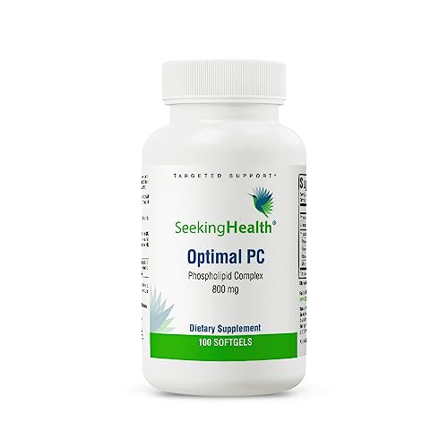 Seeking Health Optimal PC, 800 mcg Blended Phospholipid Complex, Made from Non-GMO Sunflower Lecithin, Supports Healthy Brain Function, Natural Energy Support (100 softgels)