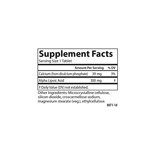 Carlson - Alpha Lipoic Acid, 300 mg, Promotes Energy Production, 90 Tablets