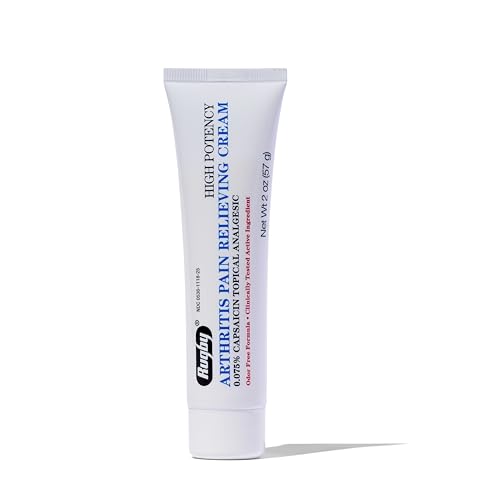 Rugby High Potency Capsaicin 0.075% Cream - Pain Relief Cream for Arthritis - 2 Oz (57g)