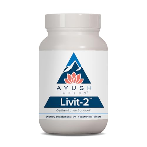 Ayush Herbs Livit-2 - Liver Care, Liver Support Supplement for Women & Men with Andrographis & Picrorhiza, Liver Pills Made with Organic Ingredients - 90 Vegetarian Tablets (1 Count)