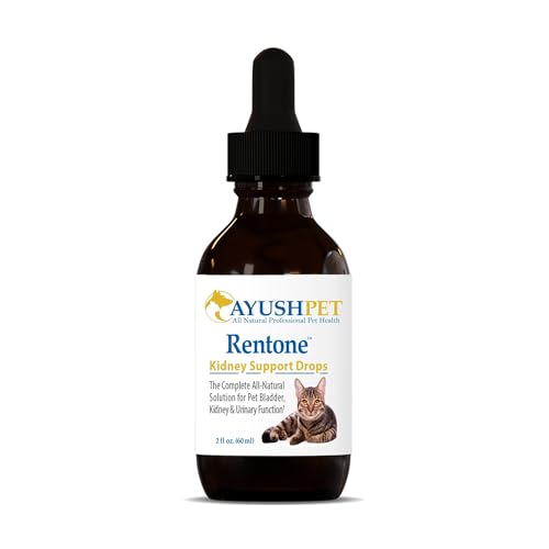 Ayush Pet Kidney and Bladder Support, Rentone Drops for Pets, Promotes Healthy Urinary Tract and Immune Function, 2oz.