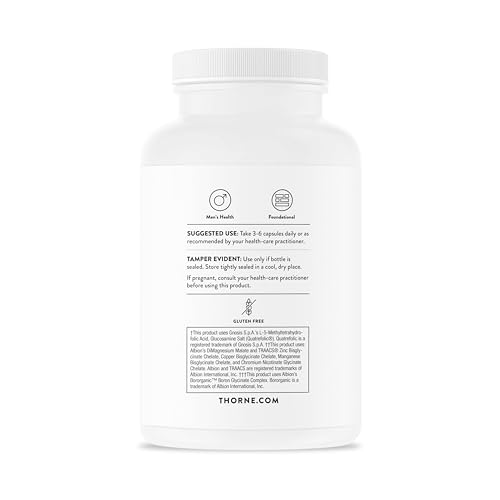 THORNE - Men's Multi 50+ - Comprehensive Daily Multivitamin with Vitamins A, B6, B12, C, D, E, Zinc & More - Support Heart, Brain, Prostate, Muscle & Immune Health* - 180 Capsules