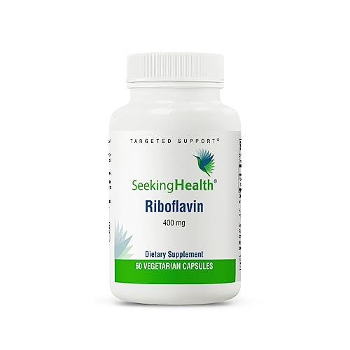 Seeking Health Riboflavin, Vitamin B2, 400 mg Riboflavin, 4 mg Active Riboflavin-5-Phosphate, Energy Supplement, Vegetarian (60 Capsules)*