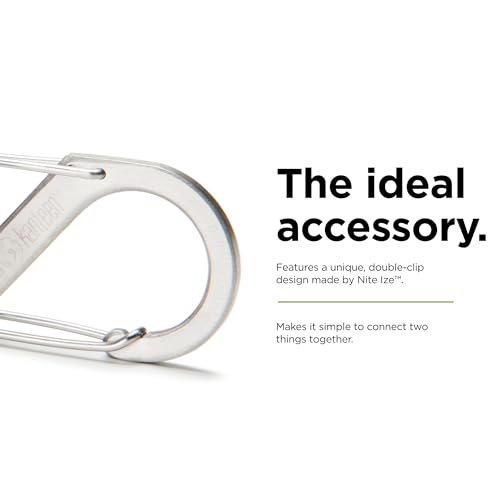 Klean Kanteen Steel S-Biner 3 - Stainless Steel Carabiner Clip - Dual Carabiner - Stainless Steel - Water Bottle Carrier - Not for Climbing - Number 3 Type