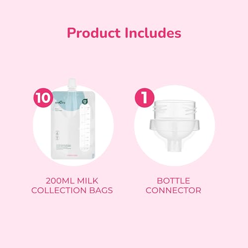Spectra - Simple Store Milk Collection Bags 200 ml - Hygenic Double Lined Leak Free Insulation - Convenient Milk Storage for Busy Moms - 10 Count