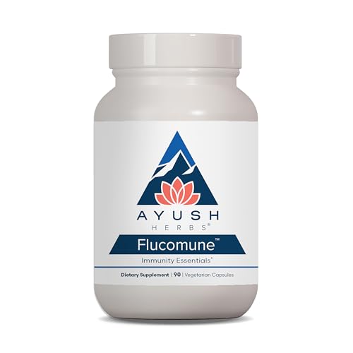 Ayush Herbs Flucomune - Immune Support Supplement, Sinus Support for Women & Men, Herbal Lung & Respiratory Balance for Adults - 90 Vegetarian Capsules (1 Count)