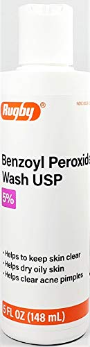 Rugby Benzoyl Peroxide Wash USP 5%, 5 fl oz Bottle