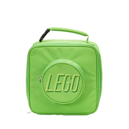 LEGO Lunch Bag, Durable and Insulated, with Mesh Pouch and Zip Compartment, Perfect for On-the-Go Meals, Green