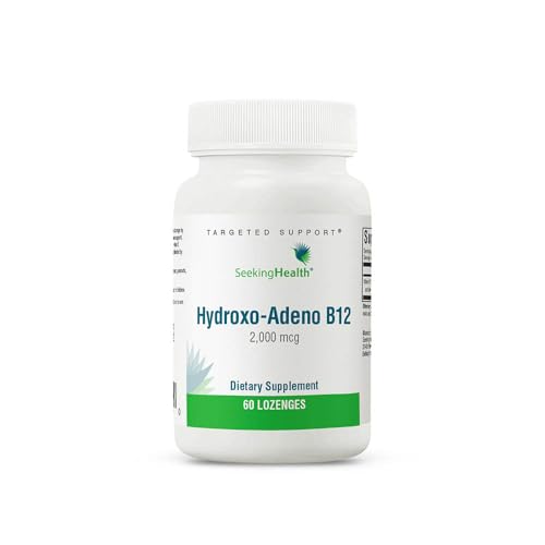 Seeking Health Hydrox-Adeno B12, 2000 mcg Methyl-Free Vitamin B12, Energy and Focus Support for Men and Women, Methylation and Homocysteine Support, Detoxification, Vegan and Vegetarian (60 lozenges)*