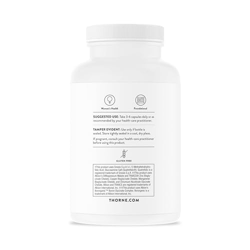 THORNE - Women's Multi 50+ - Comprehensive Daily Multivitamin with Vitamins A, B6, B12, C, D, E, K, Zinc & More - Support Heart, Brain, Bone & Immune Health* - 180 Capsules