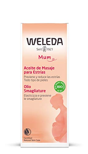 Weleda Stretch Mark Pregnancy Massage Oil, 3.4 Fluid Ounce, Plant Rich Oil with Vitamin E, Sweet Almond, Jojoba and Arnica Oils