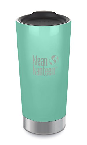 Klean Kanteen Stainless Steel Tumbler Cup Double Wall Vacuum Insulated with Klean Coat and Lid - 20oz - Sea Crest (1003068)