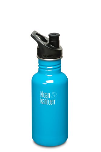 Klean Kanteen Stainless Steel Bottle with 3.0 Sport Cap (Channel Island, 18-Ounce)