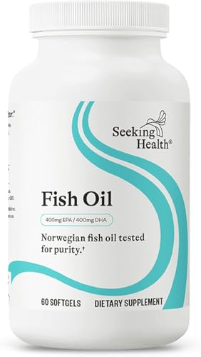 Seeking Health Optimal Fish Oil, Omega-3 Fatty Acids, Provides 900 mg EPA and DHA, Supports Joint, Heart, and Brain Health, Gelatin Softgels (120 softgels)*