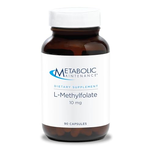 Metabolic Maintenance L-Methylfolate 10 mg - L Methyl Folate, Methylfolate Supplement for Women & Men, Methylated Vitamin B9 (5-MTHF) for Brain Health, Focus, and Calm - 90 Capsules (Pack of 1)