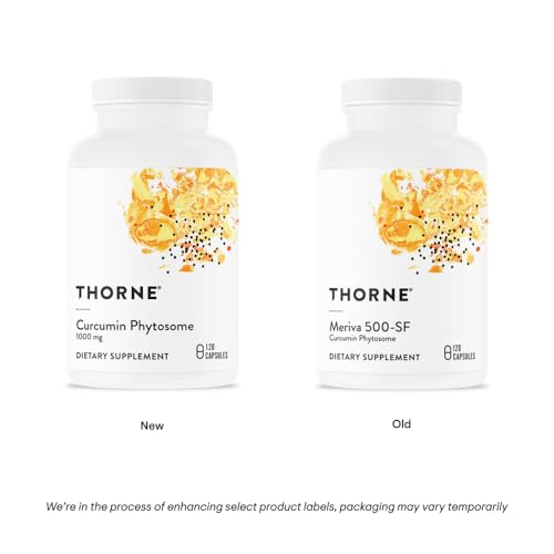 THORNE - Curcumin Phytosome 1000 mg (Meriva) - Clinically Studied, High Absorption - Supports Health in Joints, Muscles, GI Tract, Liver, and Brain* - 120 Capsules - 60 Servings