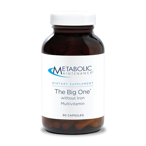 Metabolic Maintenance The Big One Multivitamin Without Iron - Iron Free Multivitamin for Women & Men with Vitamin A, C, Minerals, Methylated B Complex, Multi Vitamin - 30 Capsules