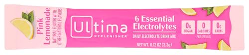 ULTIMA REPLENISHER Pink Lemonade Electrolyte Drink Mix Single, 0.12 OZ
