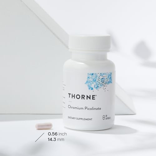 THORNE Chromium Picolinate - Essential Mineral Supplement for Healthy Metabolism Support* - Supports Carbohydrate Cravings* - Dairy, Soy & Gluten-Free - 60 Capsules