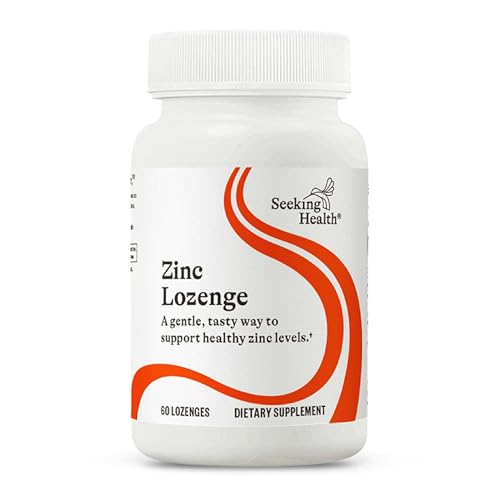 Seeking Health Zinc Chewable, 15 mg of TRAACS® Chelated Zinc Bisglycinate, Immune Support, Natural Fruit Flavor, Vegetarian and Vegan (60 lozenges)*