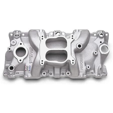 Performer Intake Manifold for 1987-95 Small Block Chevy, Satin Finish