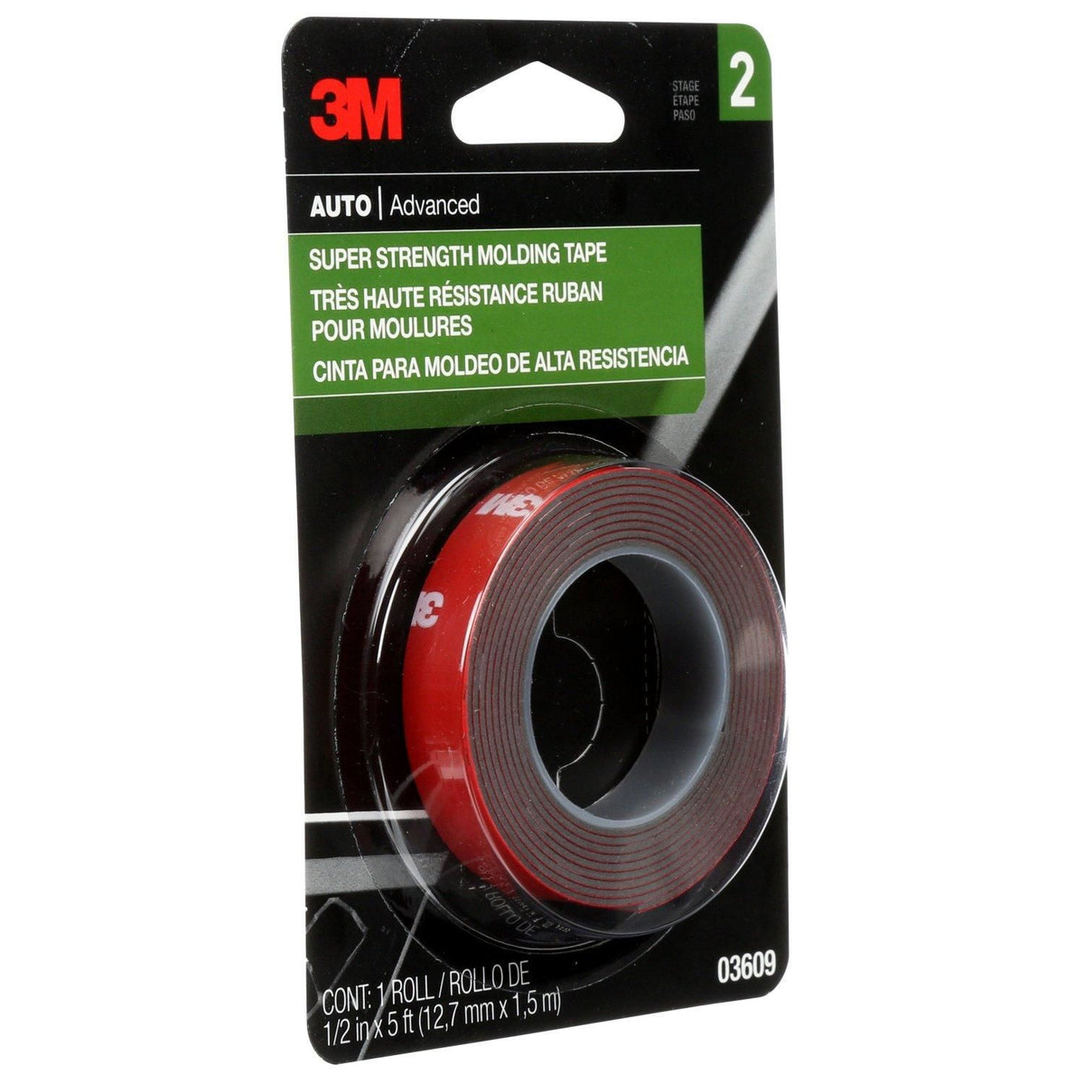 3M Super Strength Molding Tape, 1/2 in x 5 ft | 3609NA (4/5)