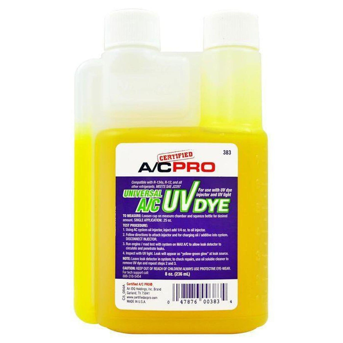 Certified A/C Pro Universal A/C UV Leak Detection Dye, 8 oz (1/3)
