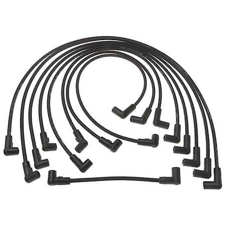 Spark Plug Wire Set: Fiberglass Reinforced Latex Graphite Core, 9 Wire Set