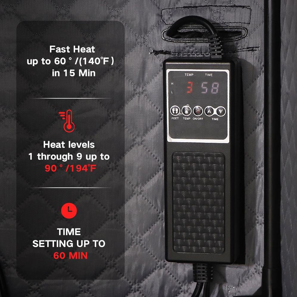 Indoor Portable Far Infrared Sauna Tent Dry Steam Sauna Tent Single Infrared Folding Dry Wet Sauna at Home