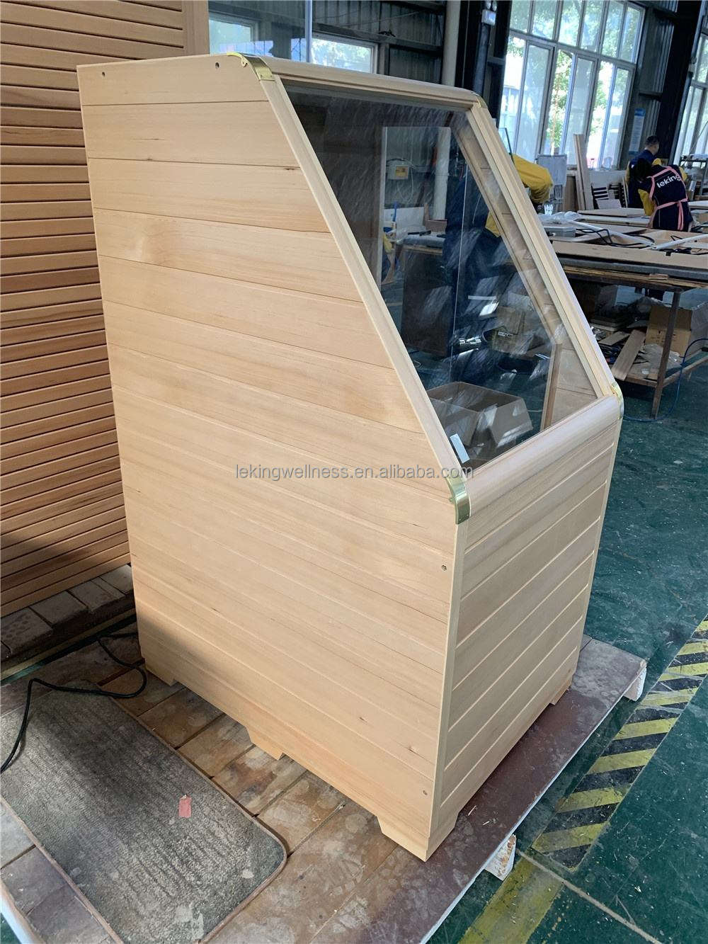 Modern One Person Mini Far Infrared Sauna Indoor Canadian Hemlock Sauna Room