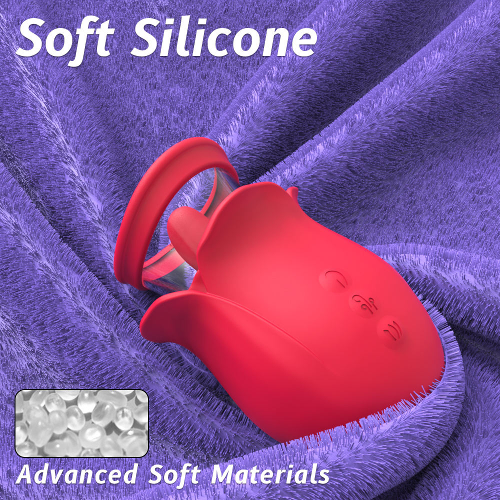 S-Hande Hot Selling Lady Rose Vibrator Tongue Licking Vibrator Clitoral Boobs Sucking Nipple Massage Valentine's Day Gift