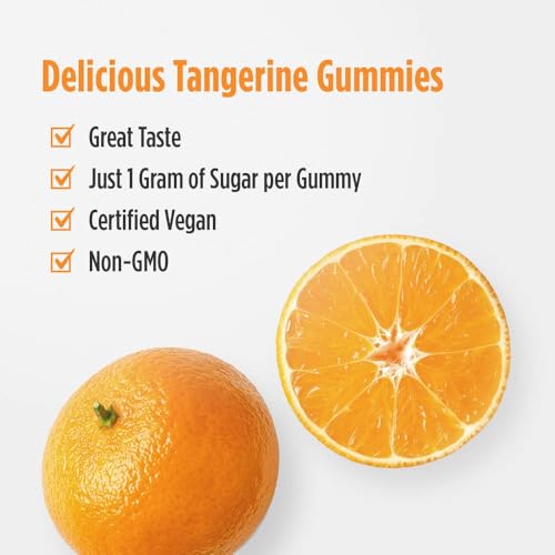 Nordic Naturals Vitamin C Extra Strength Gummies - Tangerine Flavor - 60 Gummies - 500 mg Vegan Vitamin C Supplement - Low-Sugar Immune - Support - 30 Servings