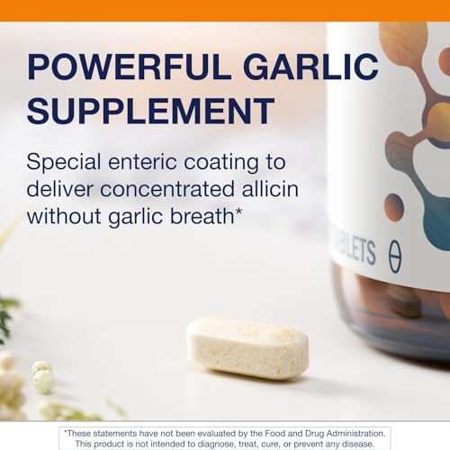 Metagenics SuperGarlic 6000 - Super Concentrated 6000 mcg Allicin - Supports Heart Health & Immune System* - Allicin Garlic Supplement - Non-GMO & Vegetarian - 90 Tablets