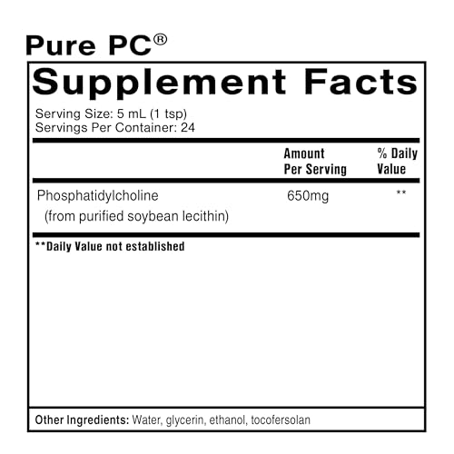 Quicksilver Scientific Micellized Pure PC - Phosphatidylcholine Liquid Supplement to Support Cellular & Liver Health - Superior Liposomal Absorption - Non-GMO Supportive Brain Supplement (4oz /120ml)