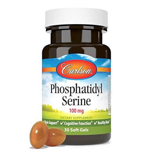 Carlson - Phosphatidyl Serine, 100 mg, Non-GMO, Brain Function, 30 Softgels