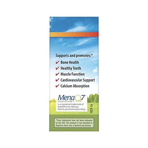 Carlson - Super Daily D3 + K2, 125 mcg (5000 IU) Vitamin D3, 90 mcg Vitamin K2 as MK-7, Bone Support, 90 Liquid Drops (2.54 mL)