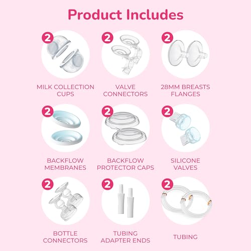 Spectra - CaraCups Wearable Milk Collection - Compatible with Spectra Breast Pumps - 28mm