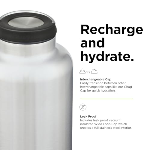 Klean Kanteen TK Wide 64 Oz Loop Top Brushed Stainess, Aluminum