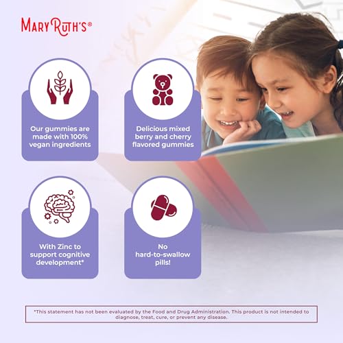 MaryRuth Organics Kids Vitamins | Multi | 1 Month Supply | Kids Multivitamin Gummies for Ages 4+ | Vegan | Only 2 Gummies a Day | 60 Count