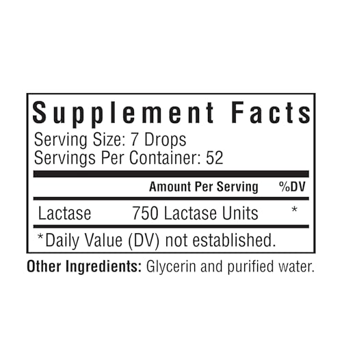Seeking Health Lactase Drops, Supports Lactose and Dairy Digestion, for Lactose-Intolerant, Lactase Enzyme in Sweet Natural Glycerin Base to Make Lactose-Free Milk, 52 Servings (0.50 fl. Ounce)