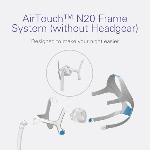 ResMed AirTouch N20 - Premium CPAP Accessories, Including Nasal Cushion, Elbow & Frame System - Headgear Not Included - Large