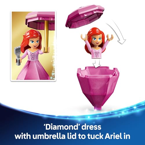 LEGO Disney Princess Twirling Ariel Toy - Building Toy for Kids, Girls and Boys, Ages 5+ - Little Mermaid Toy for Fans of Movie - Ariel Doll Gift Idea for Birthdays - 43259