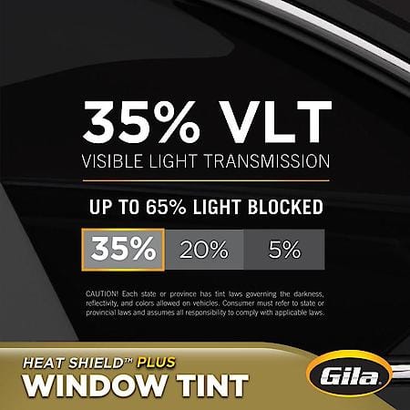 Heat Shield Plus 35% Vlt Automotive Window Tint Diy Extra Heat Control Glare Control