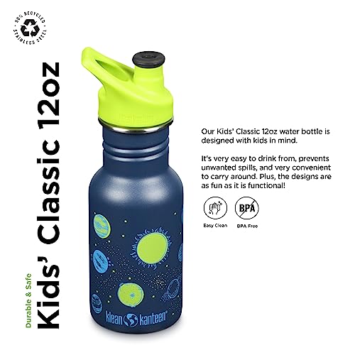 Klean Kanteen Kids' 12 Oz Classic Narrow W Sport Cap