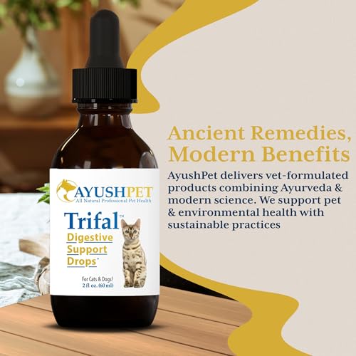 Ayush Herbs Pet Trifal Drops, Holistic Digestive Drops for Pets, Ayurvedic Formula for Healthy Digestion and Elimination, 2 Fluid Ounces